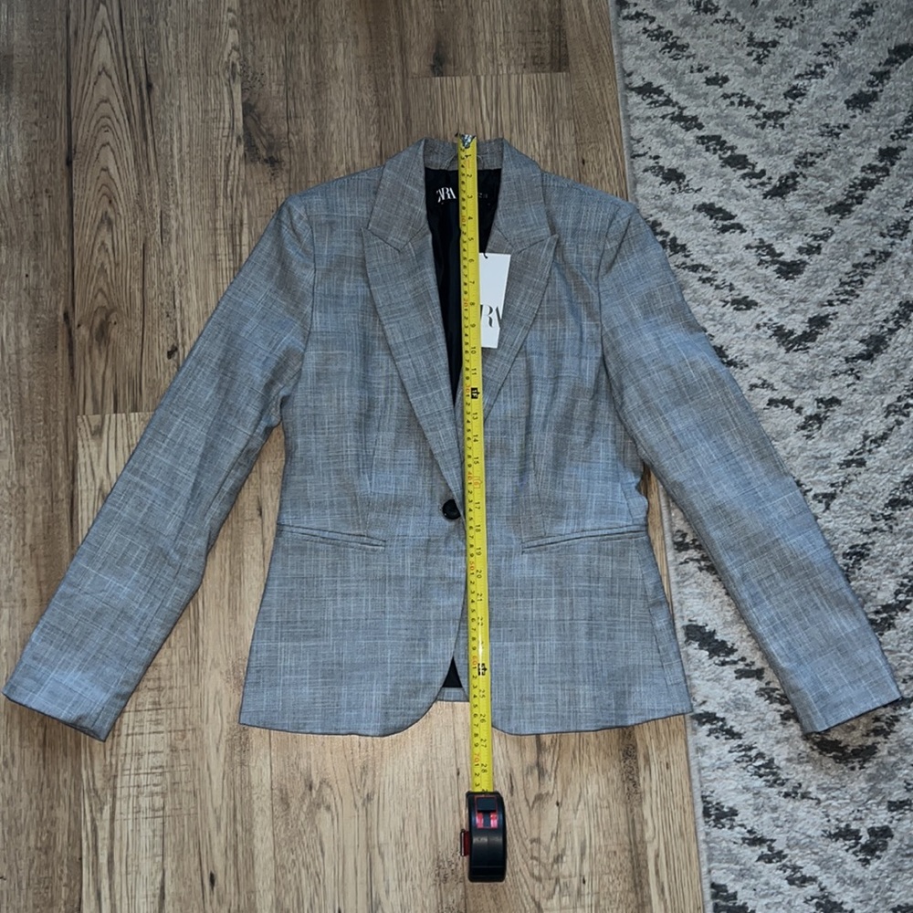 NEW! Zara SUIT SET Plaid Blazer with Cigarette Pants - Picture 15 of 16